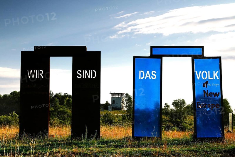German Unity Sculpture Park at the former border crossing at Henneberg-Eussenhausen