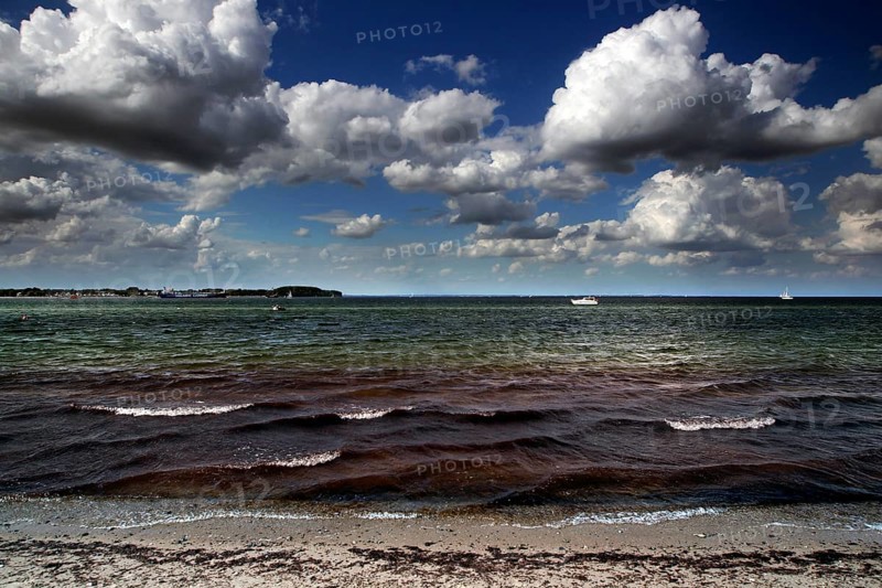 Baltic Sea beach of the peninsula Priwall at the mouth of the river Trave