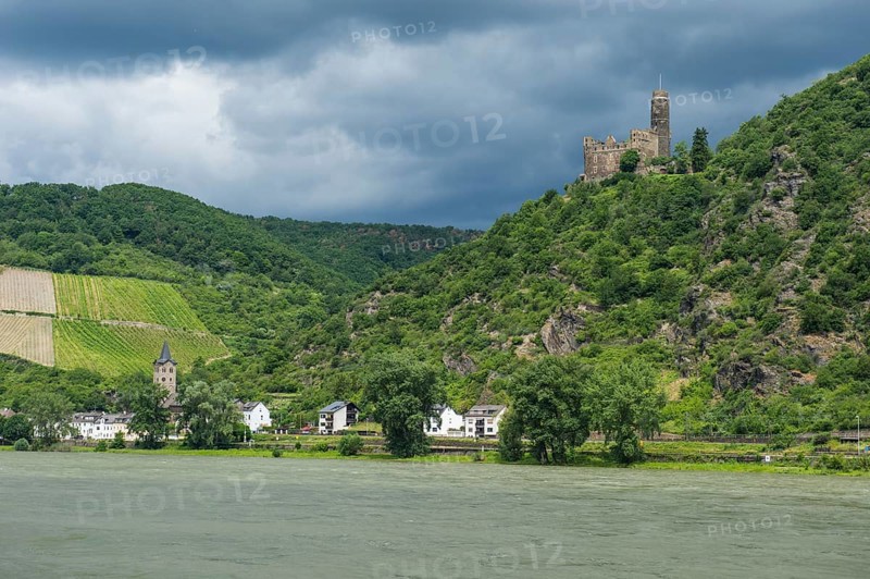 Castle Maus overlooking the Rhine river