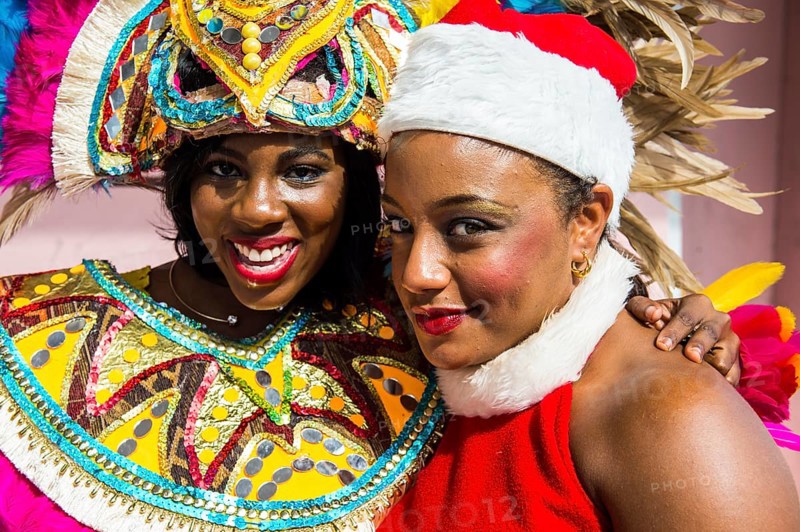 Dressed up girls in Nassau