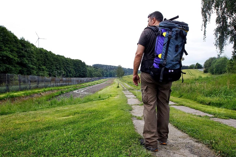 Man with backpack
