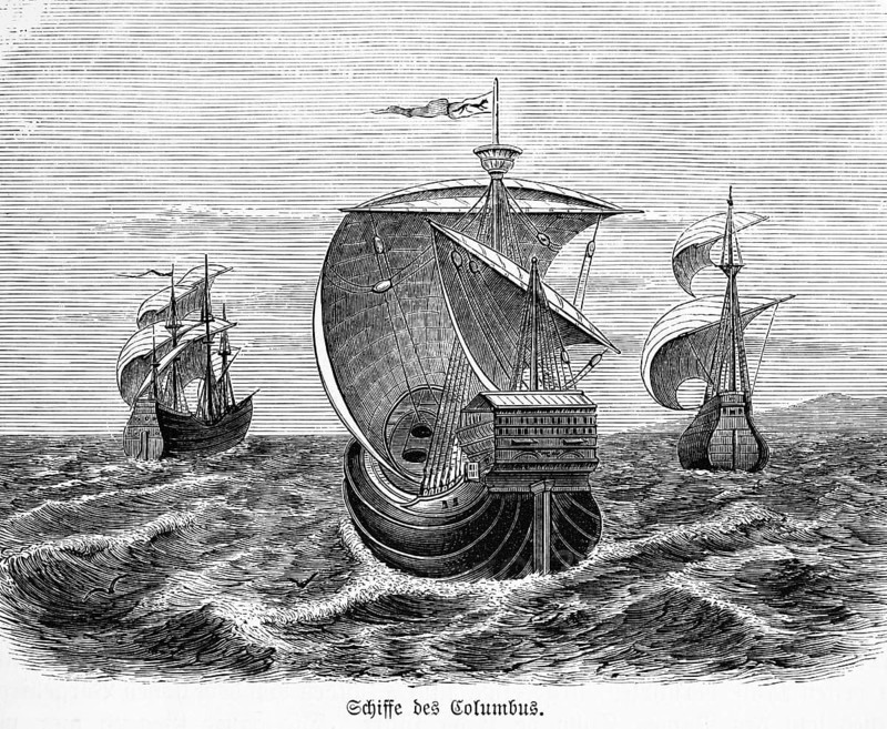 Ships of Christopher Columbus`fleet