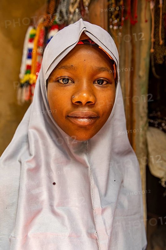 Veiled school girl