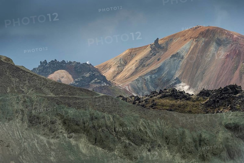 Burnisteinsalda and lava field Laugahraun