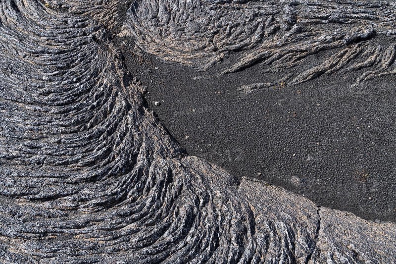 Solidified lava