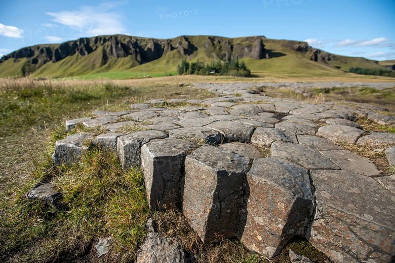 Glacier-carved basalt columns