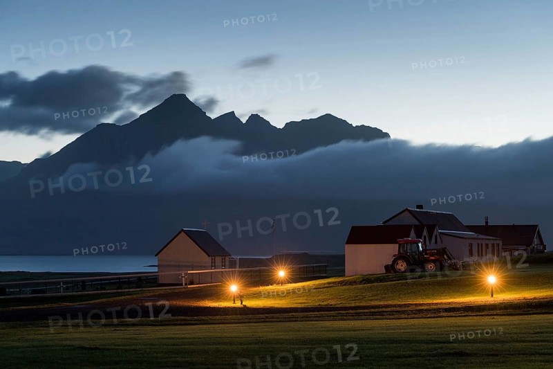 Illuminated farm