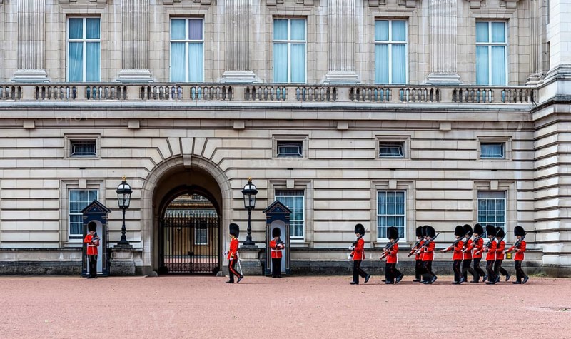 Guards of the Royal Guard with bearskin cap
