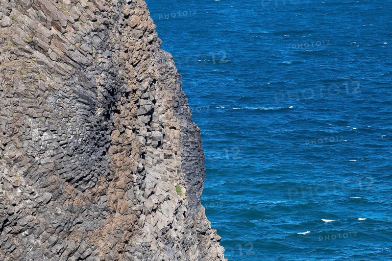 Basalt formations by the sea
