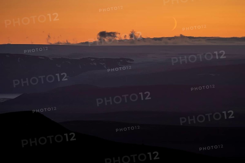 Moonrise over Langjoekull