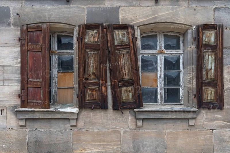 Window with shutters
