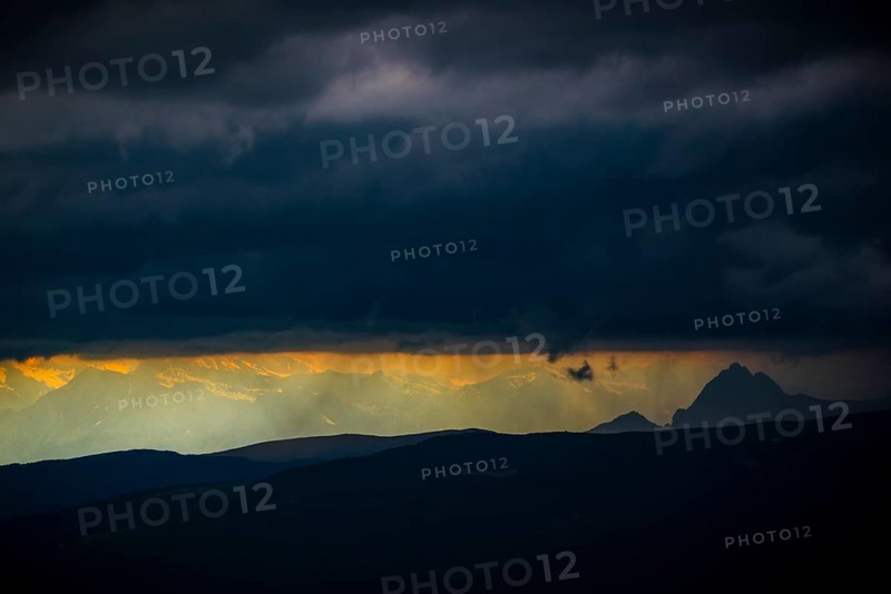 Light atmosphere after a thunderstorm with view of the peaks of the Roteck (3.337 mtr./left) and the Hochwilde (3.602 mtr./right)