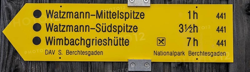 Hiking sign