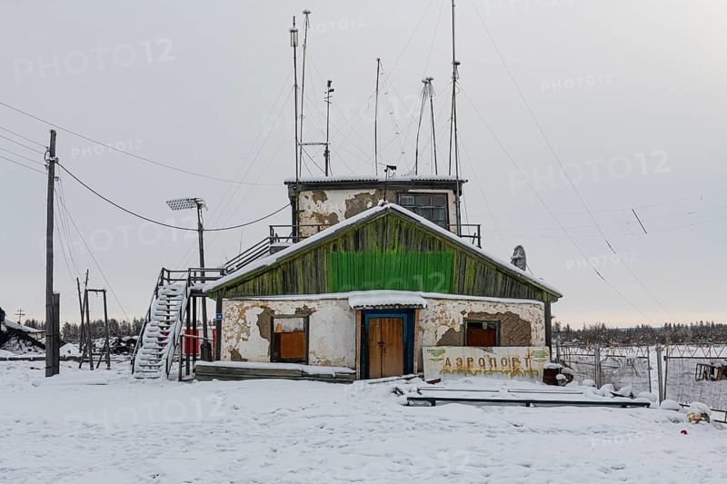 Old airport in Tomtor one of the cold spots on earth