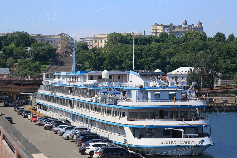 Port of Odessa with cruise ship Viking Sineus
