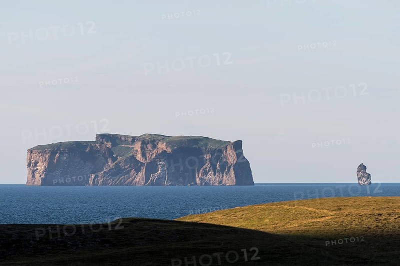 Saga Island Drangey in the evening light