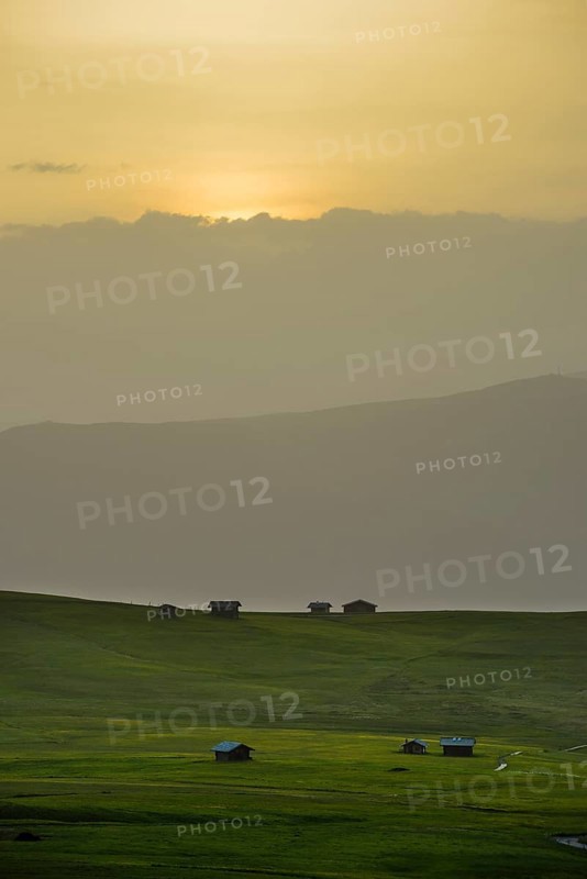 Evening view of the Ritten mountain range and the Rittner Horn (right)