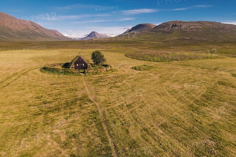 Old peat church of Groef or Grafarkirkja near Hofsos