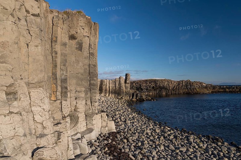 Rounded stones on the beach