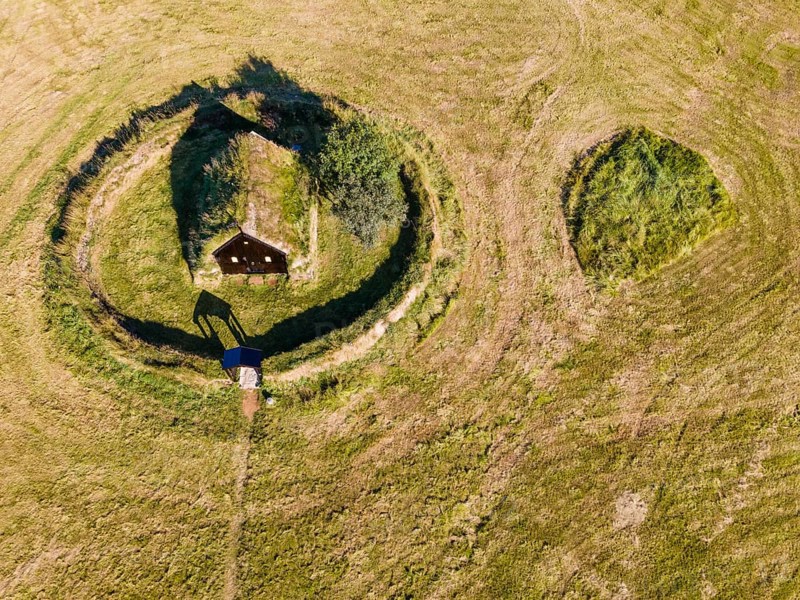 Old peat church of Groef or Grafarkirkja near Hofsos