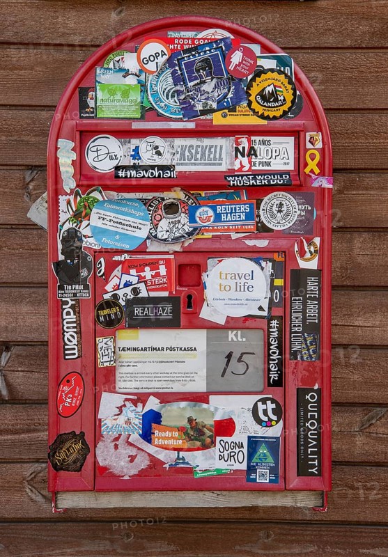 Stickered mailbox