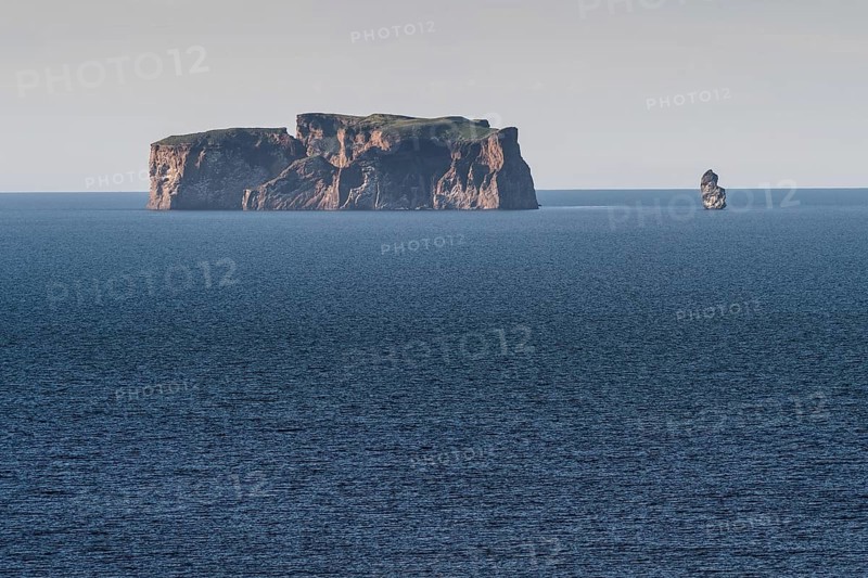 Saga Island Drangey in the evening light