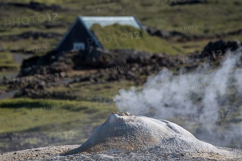 Steaming hot spring Oeskjuhoell or Oeskurholhver