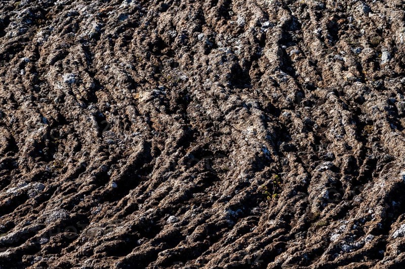 Solidified lava