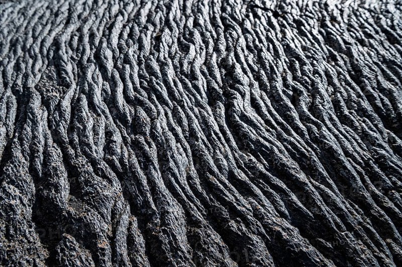 Solidified lava