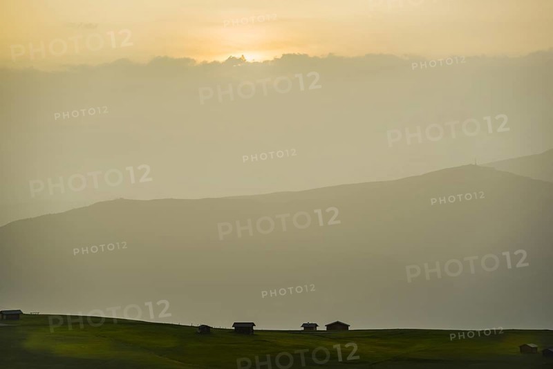 Evening view of the Ritten mountain range and the Rittner Horn (right)