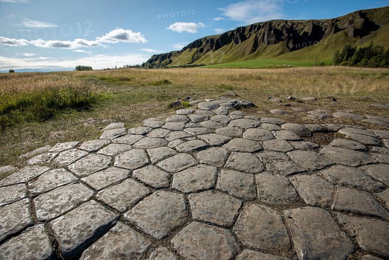 Glacier-carved basalt columns