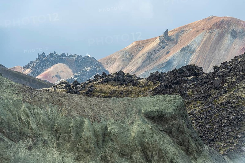 Burnisteinsalda and lava field Laugahraun
