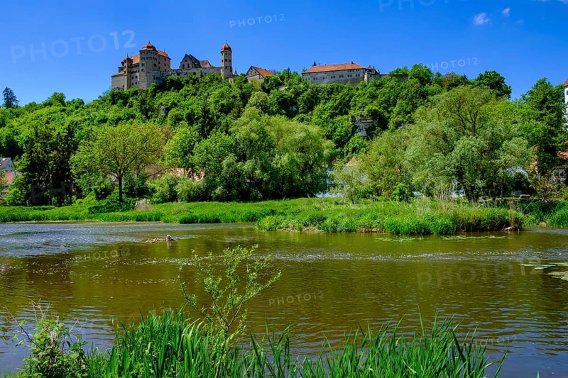 River Woernitz and Harburg Castle