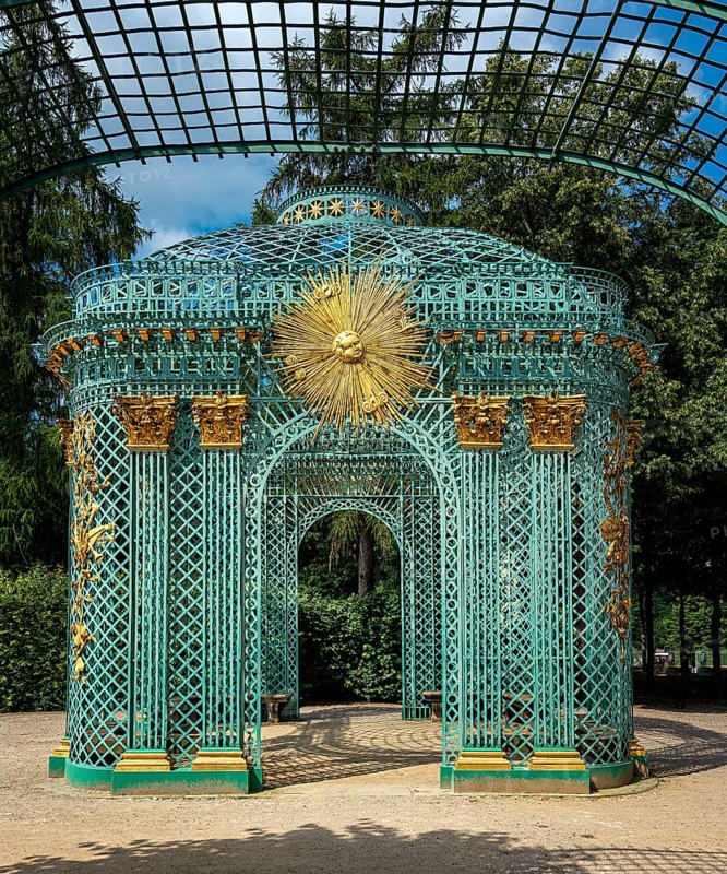 Western lattice pavilion at Sanssouci Palace in Potsdam