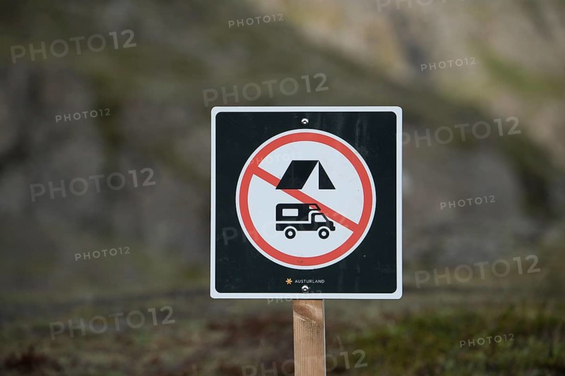No camping sign