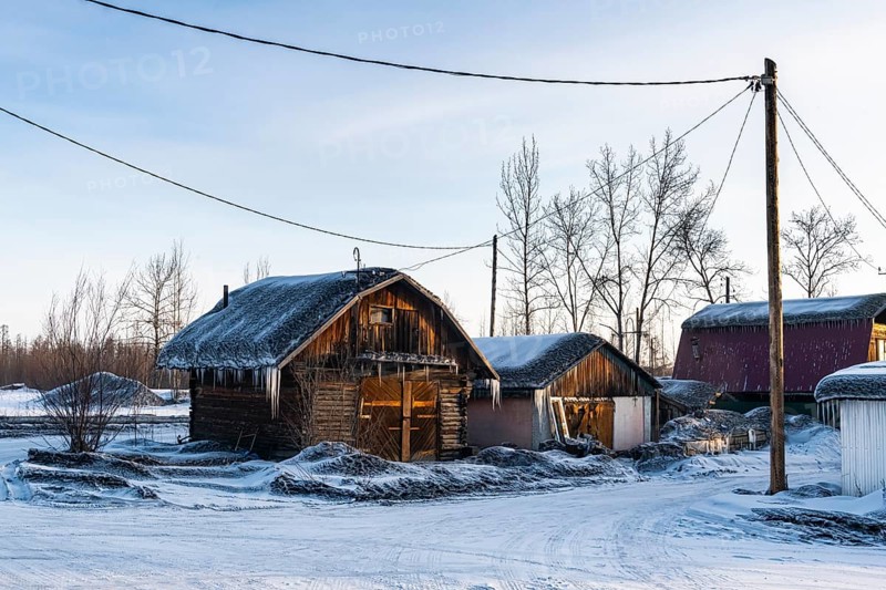 Coal dusted snow