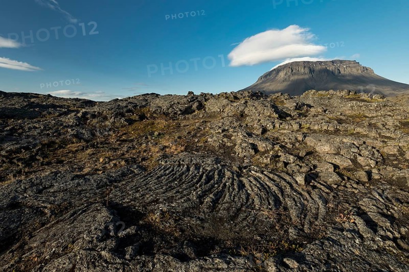 Solidified lava