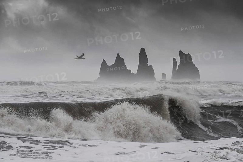 Storm with strong surf