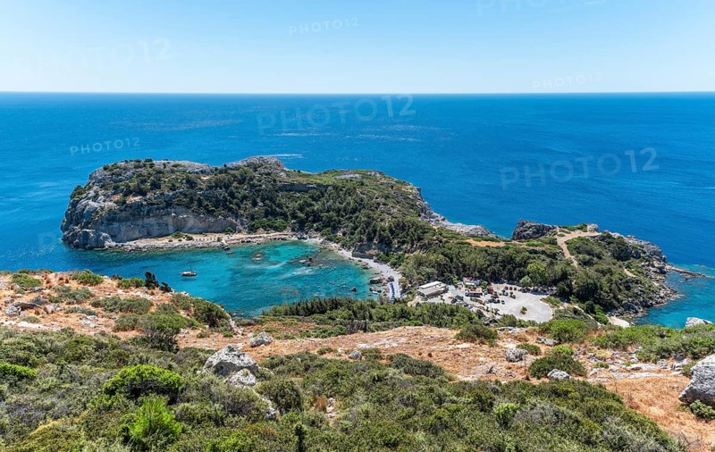 View over the coast of Rhodes