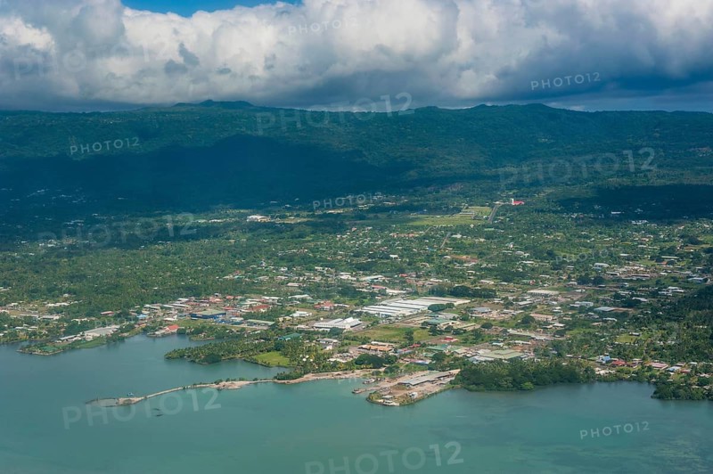 Aerial of the island of Upolo