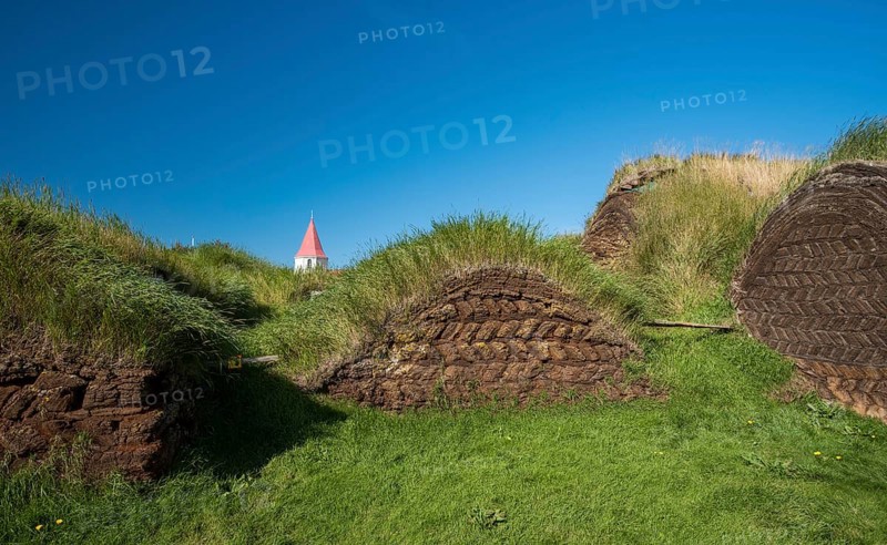 Grass sod houses