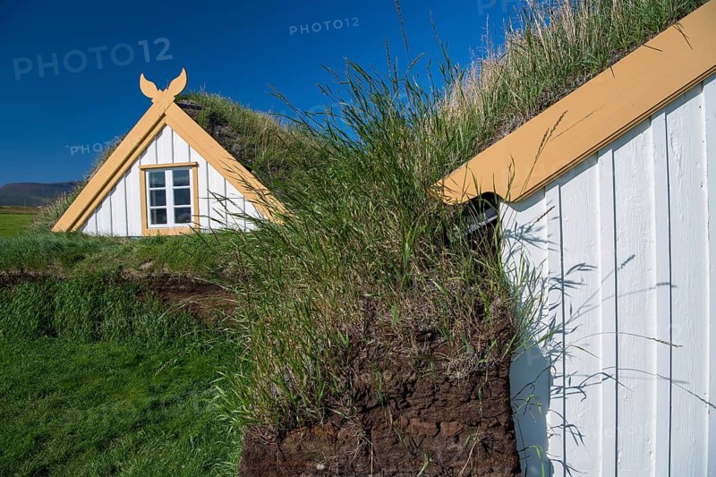 Grass sod houses