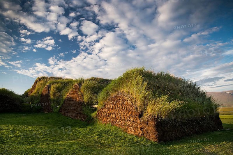 Grass sod houses