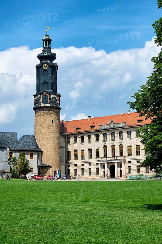 Weimar City Palace with Palace Tower and Bastille