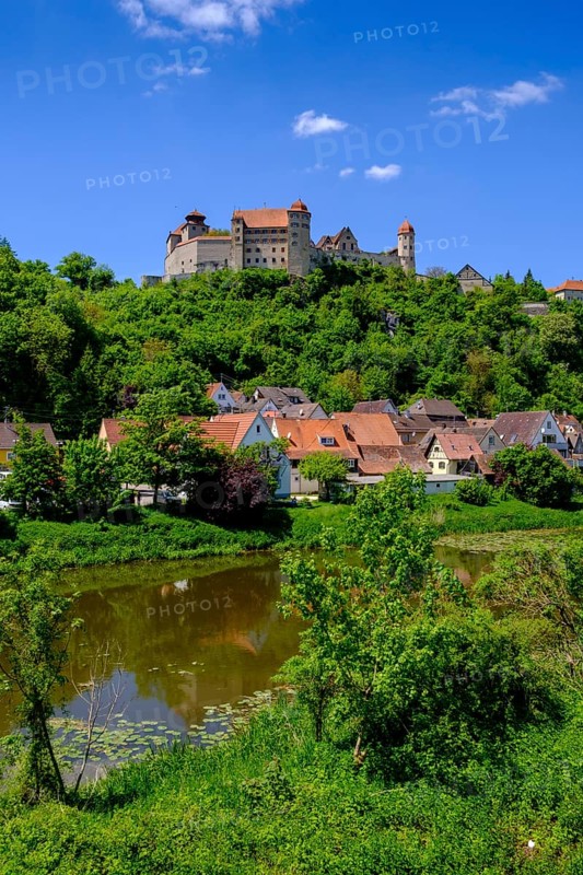 River Woernitz and Harburg Castle
