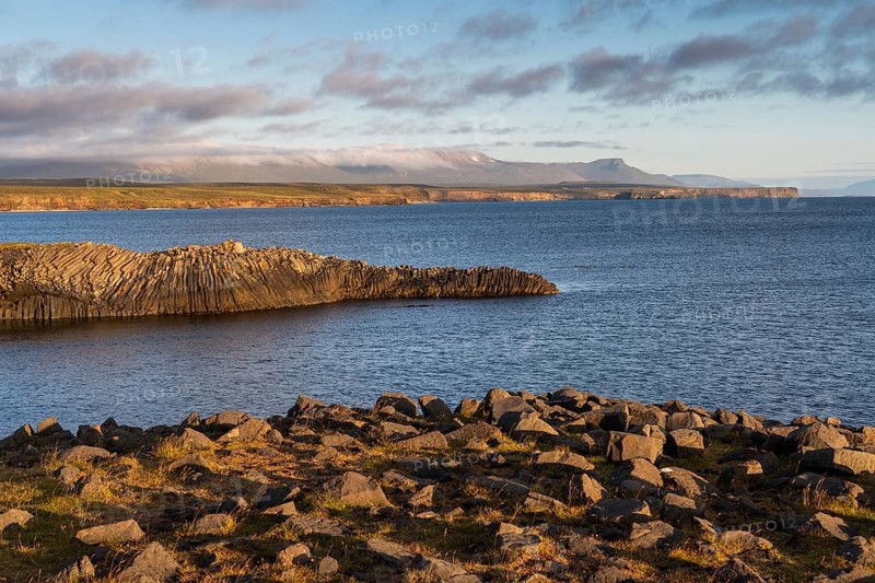 Coastal landscape with basalt formations