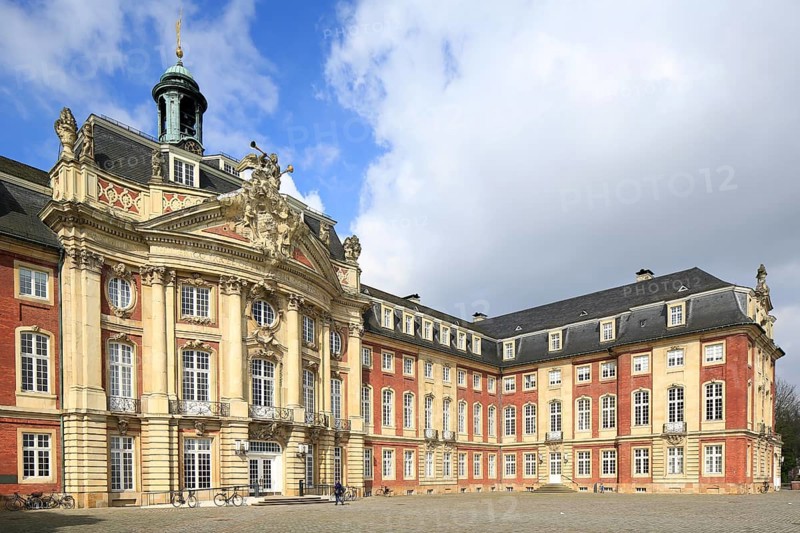 Prince-Bishop's Palace of Muenster in the Baroque style
