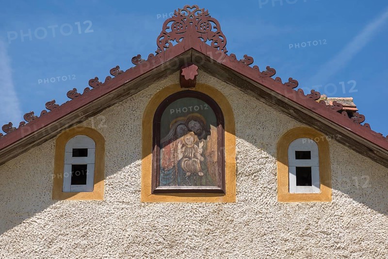 Image of a saint on a historical farmhouse