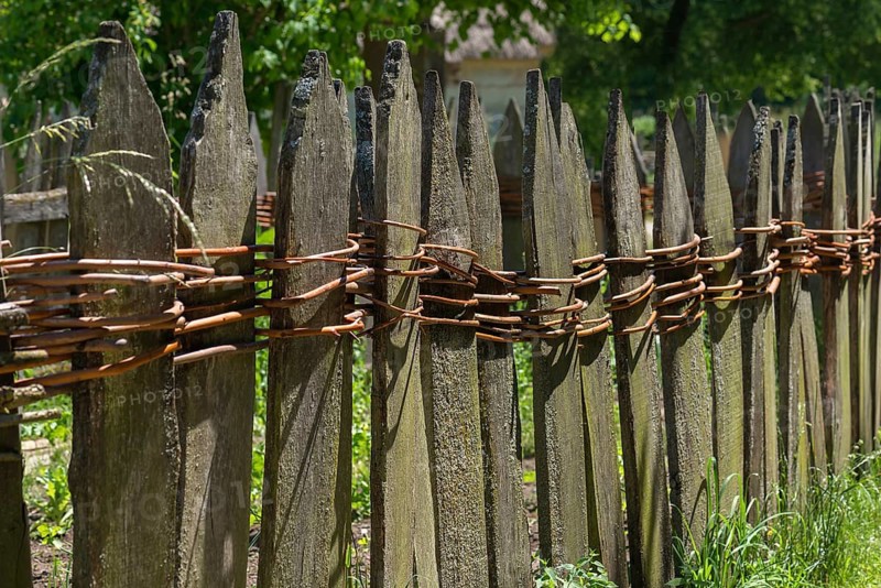 Wooden rope connected with willow rods