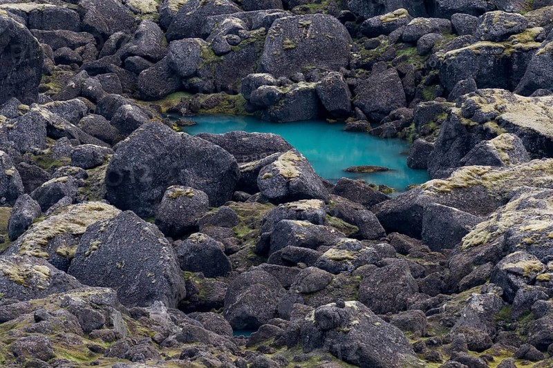 Turquoise water basin